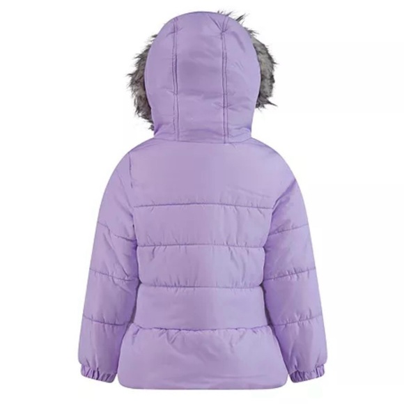 Winter Coat 2T Weather Tamer Lilac Jacket Fleece‎ Beanie NWT - Picture 4 of 7